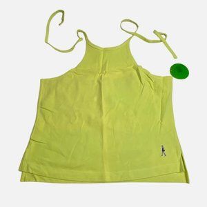 Alex Goes Lime Cotton Cami Halter Top Size L - New With Tag